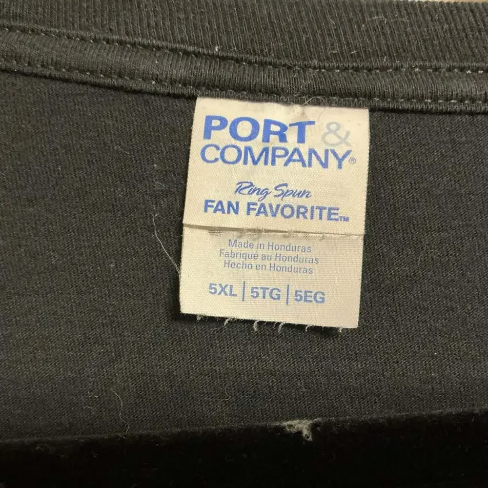 Port & Company Trash Panda Raccoon Graphic Tee Size 5XL Black
